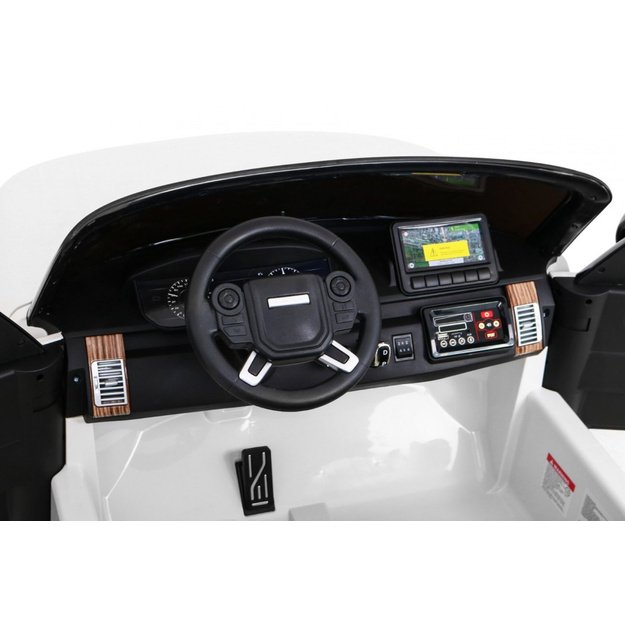 Dvivietis elektromobilis vaikams Range Rover HSE 4x4, baltas