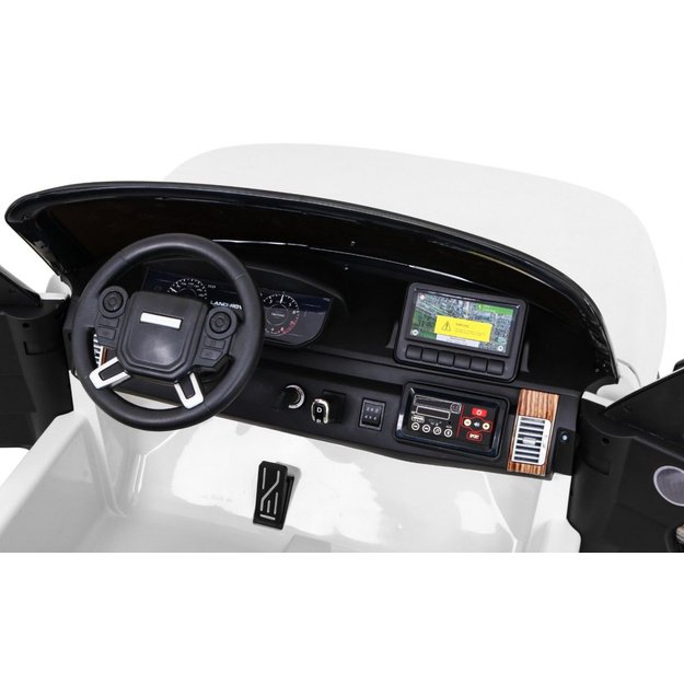 Dvivietis elektromobilis vaikams Range Rover HSE 4x4, baltas