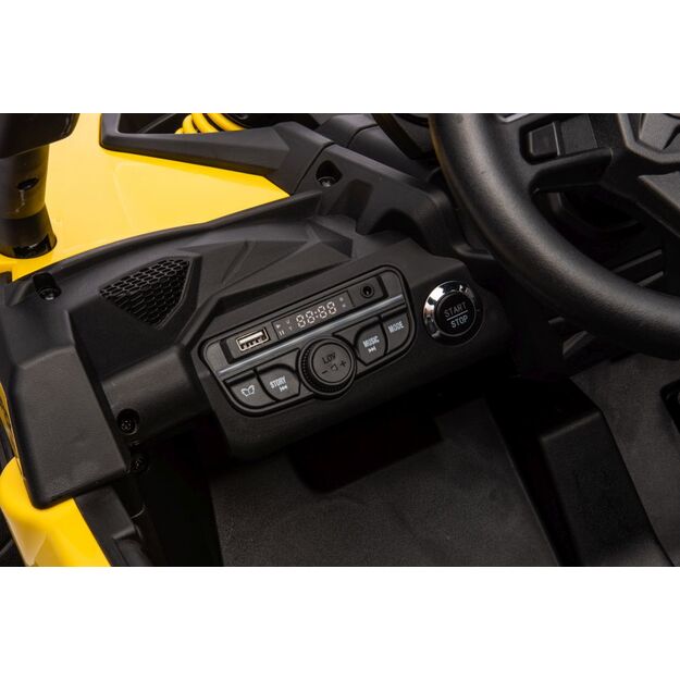 Vienvietis elektrinis bagis vaikams Can-am DK-CA003, geltonas