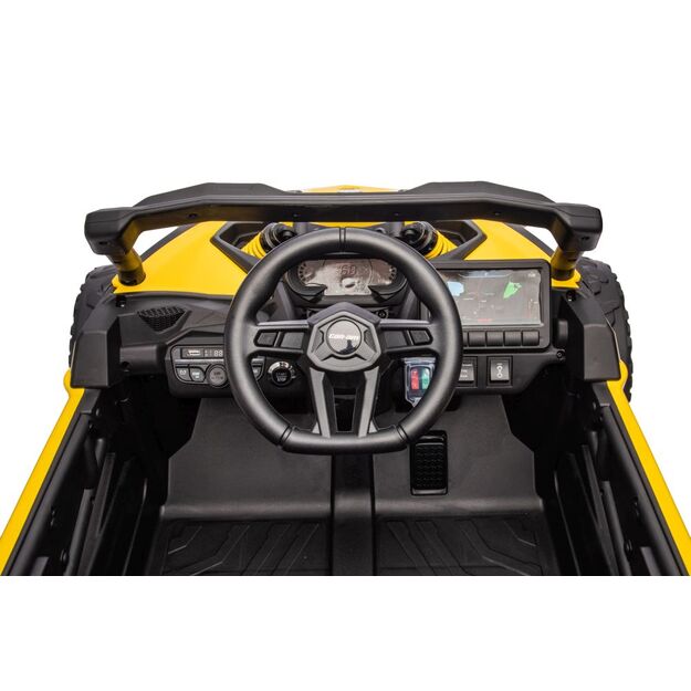 Vienvietis elektrinis bagis vaikams Can-am DK-CA003, geltonas