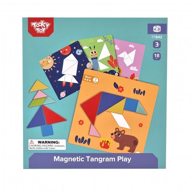Magnetinių dėlionių rinkinys 18 el, TOOKY TOY 20