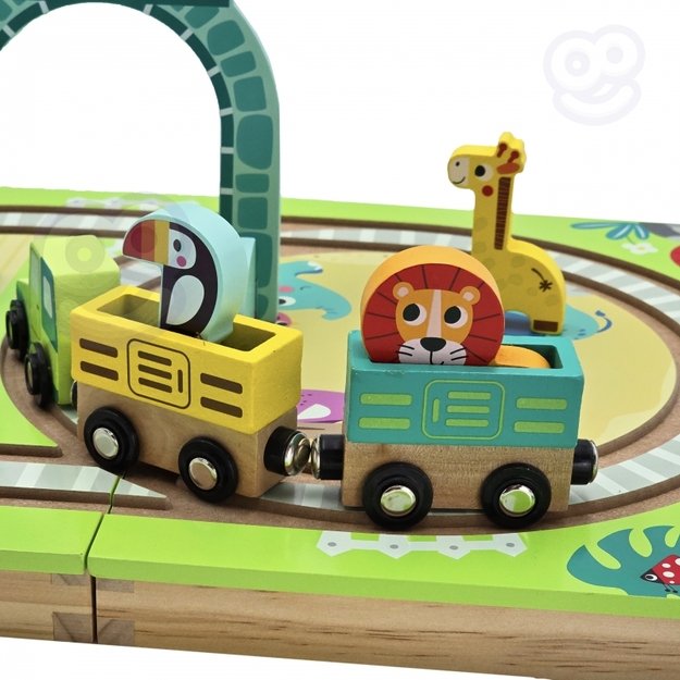 Medinė traukinių trasa lentoje „Zoo“, Tooky Toy