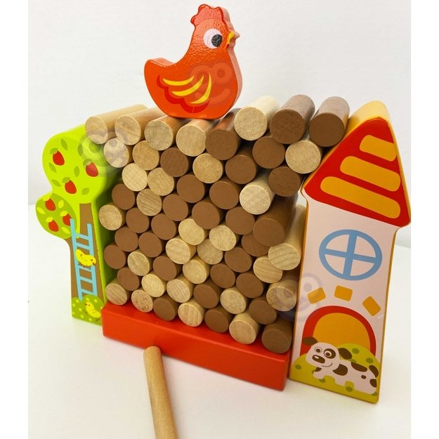 Arkadinis žaidimas „Krentanti medinė vištų ferma“, TOOKY TOY 19