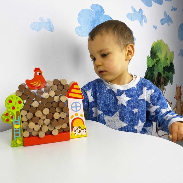 Arkadinis žaidimas „Krentanti medinė vištų ferma“, TOOKY TOY 20