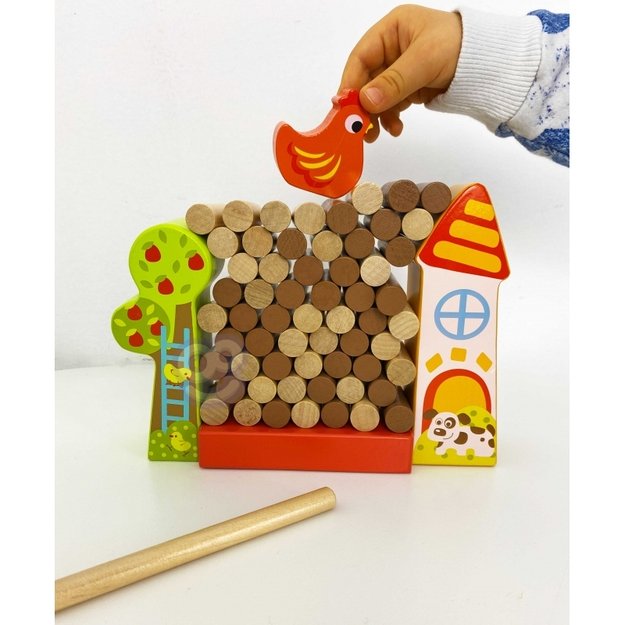 Arkadinis žaidimas „Krentanti medinė vištų ferma“, TOOKY TOY 18