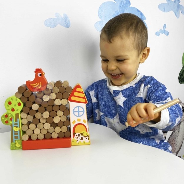 Arkadinis žaidimas „Krentanti medinė vištų ferma“, TOOKY TOY 22