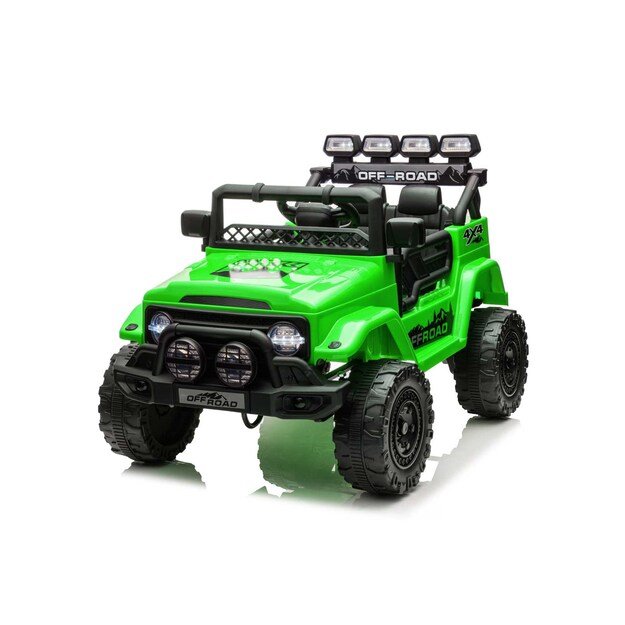 Vienvietis elektrinis džipas vaikams OFF ROAD CLIMBER, žalias