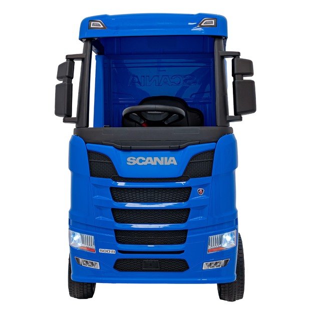 Vienvietis elektrinis sunkvežimis vaikams Scania R-SERIE, mėlynas
