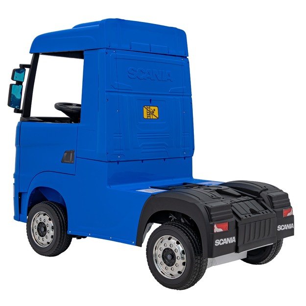 Vienvietis elektrinis sunkvežimis vaikams Scania R-SERIE, mėlynas