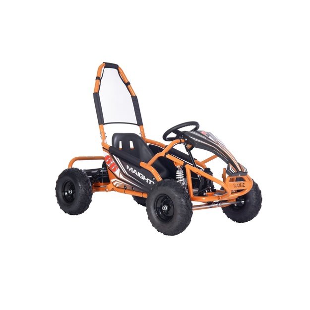 Vienvietis elektrinis sportinis kartingas MAIGHTY vaikams, oranžinis