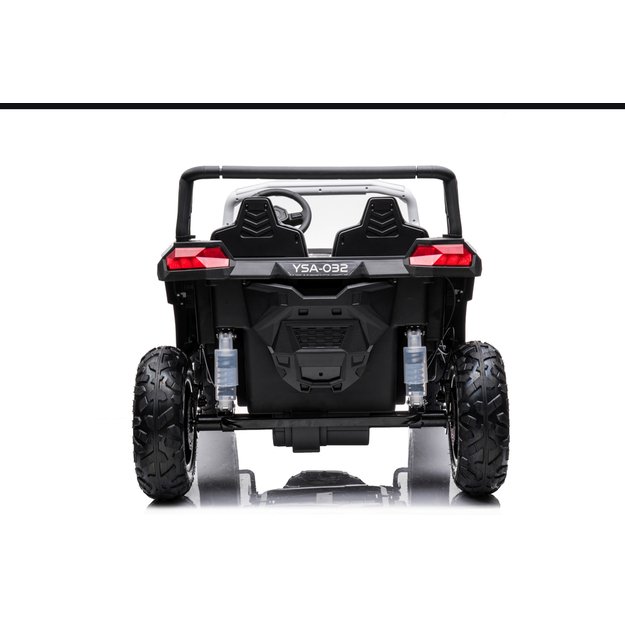 Galingas dvivietis elektromobilis vaikams UTV-2000 Strong A032, baltas