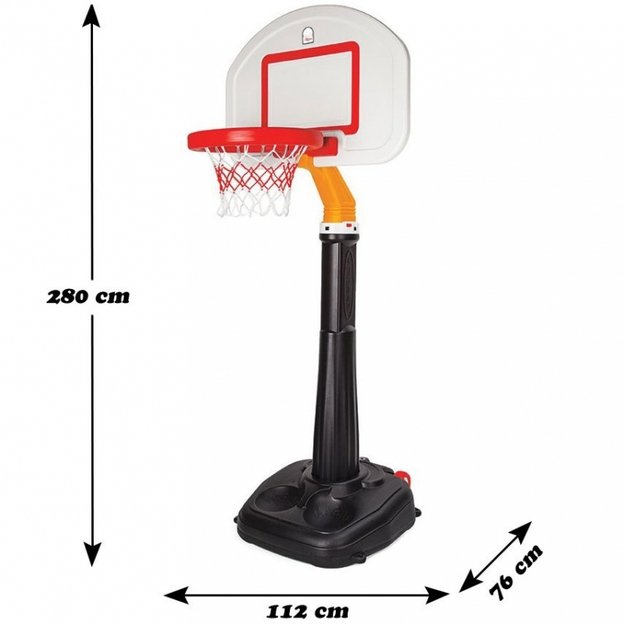 Didelis reguliuojamas krepšinio stovas 145-231 cm su lanku WOOPIE
