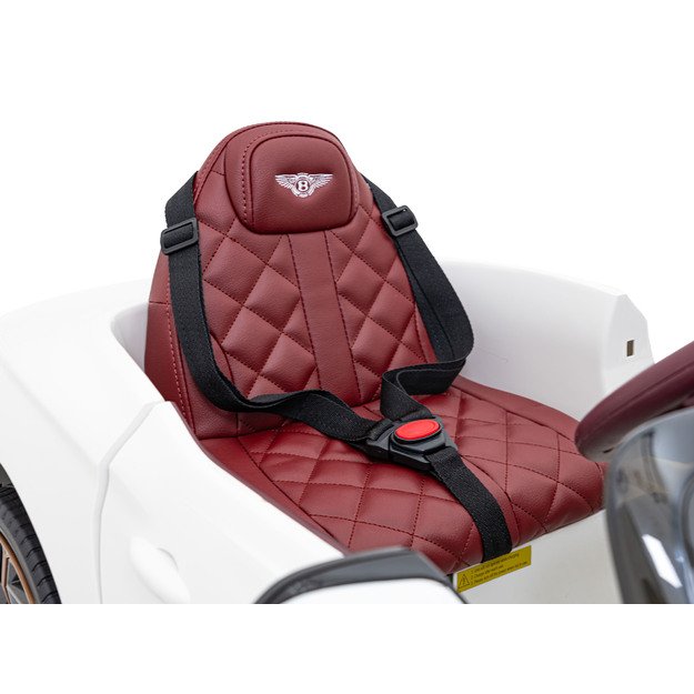 Vienvietis elektromobilis Bentley Bacalar, baltas