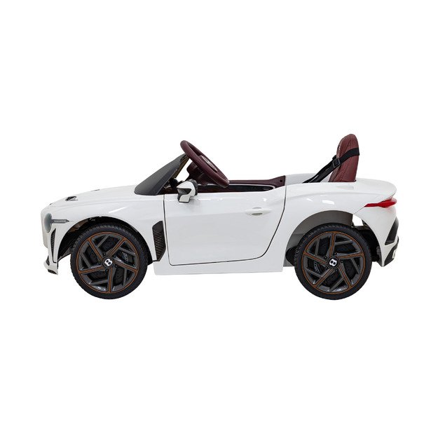 Vienvietis elektromobilis Bentley Bacalar, baltas