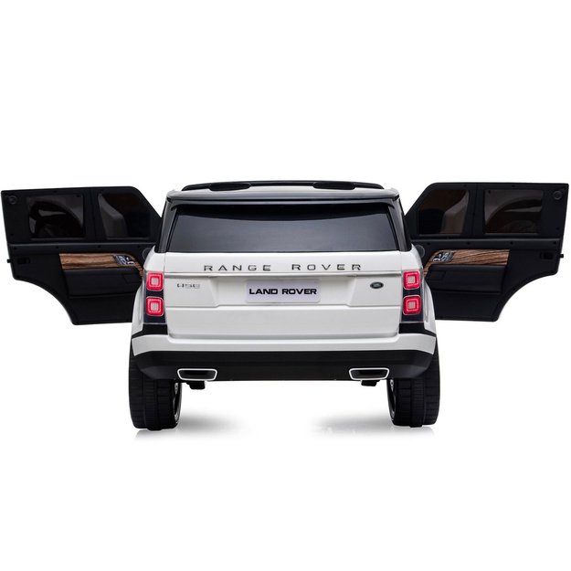 Dvivietis elektromobilis vaikams Range rover, baltas