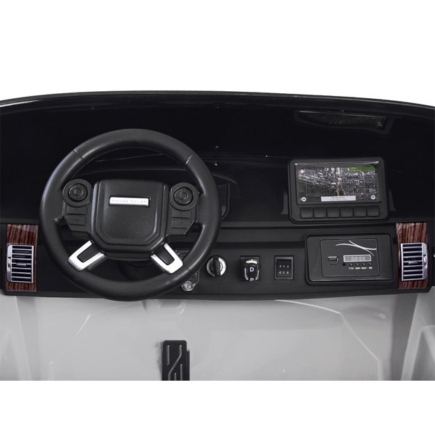 Dvivietis elektromobilis vaikams Range rover, baltas