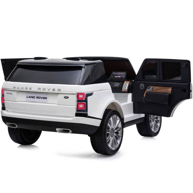 Dvivietis elektromobilis vaikams Range rover, baltas
