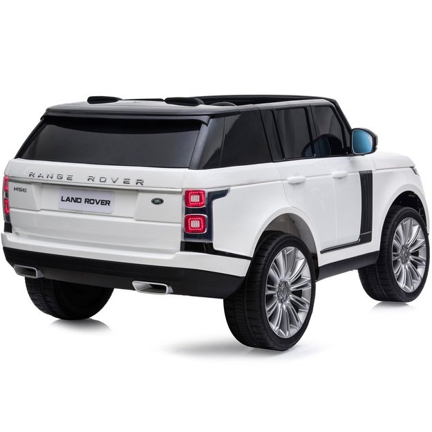 Dvivietis elektromobilis vaikams Range rover, baltas