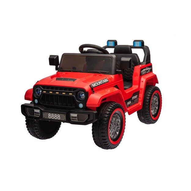 Vienvietis elektrinis visureigis vaikams Off Road MOUNTAIN, raudonas