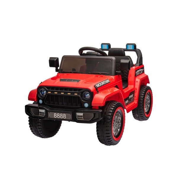 Vienvietis elektrinis visureigis vaikams Off Road MOUNTAIN, raudonas