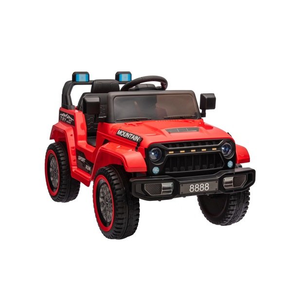 Vienvietis elektrinis visureigis vaikams Off Road MOUNTAIN, raudonas