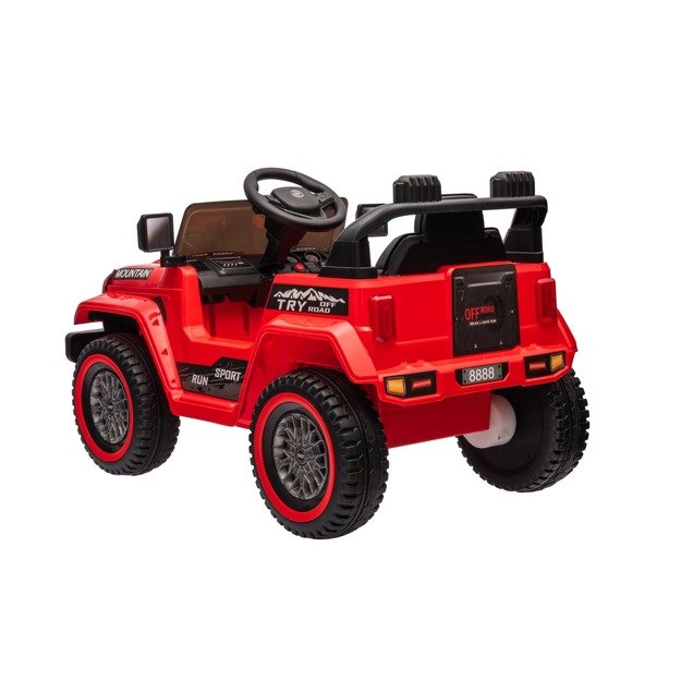 Vienvietis elektrinis visureigis vaikams Off Road MOUNTAIN, raudonas