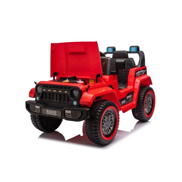 Vienvietis elektrinis visureigis vaikams Off Road MOUNTAIN, raudonas
