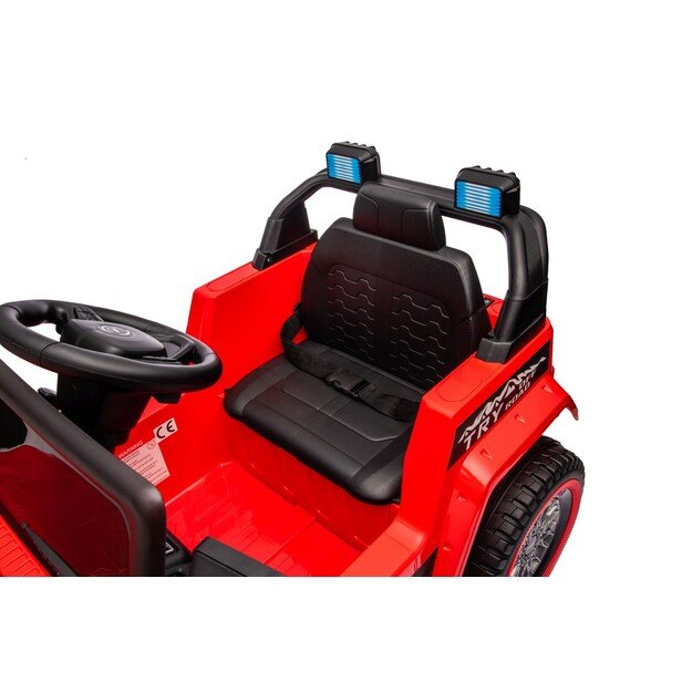 Vienvietis elektrinis visureigis vaikams Off Road MOUNTAIN, raudonas