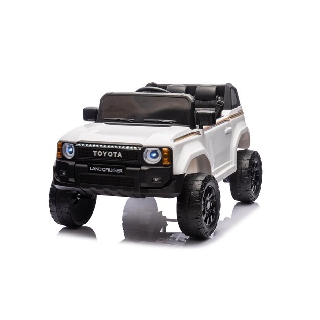 Vienvietis elektrinis džipas vaikams Toyota Land Cruiser PRADO, baltas