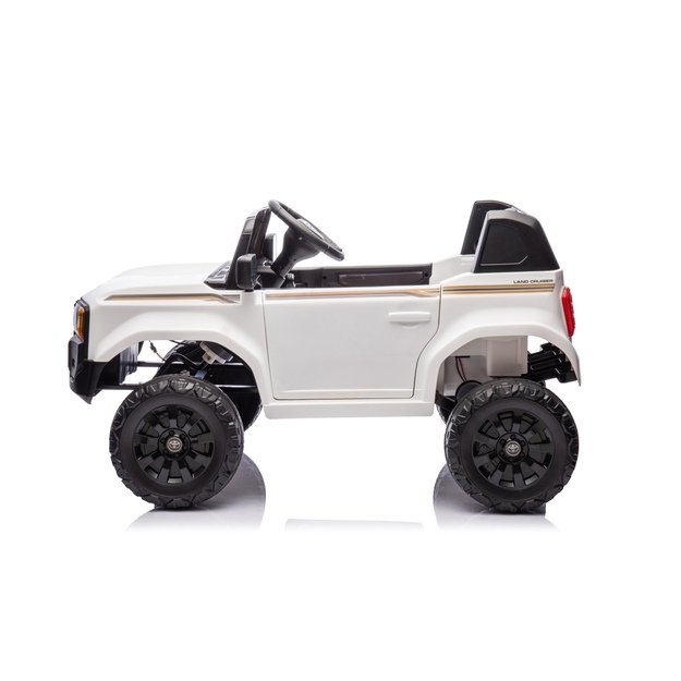 Vienvietis elektrinis džipas vaikams Toyota Land Cruiser PRADO, baltas