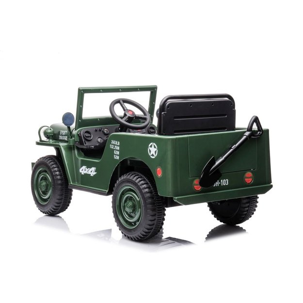 Vienvietis elektromobilis džipas JH-103 4x4, žalias