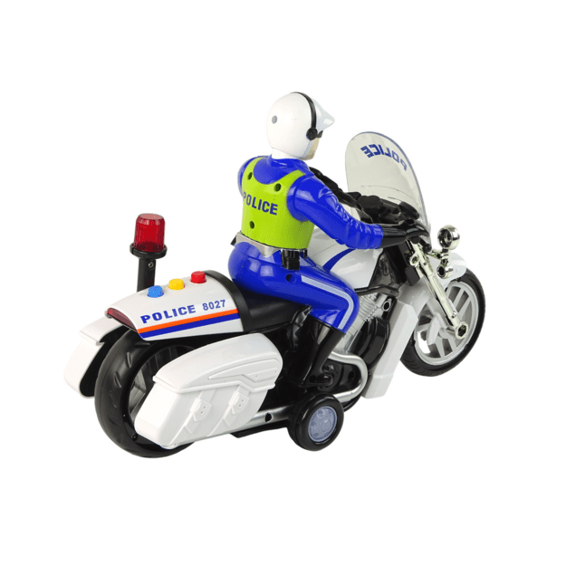 Policijos motociklas su šviesos ir garso efektais