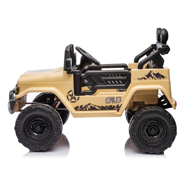Dvivietis elektrinis džipas Toyota FJ Cruiser, rudas