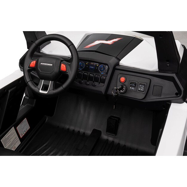 Dvivietis elektrinis bagis vaikams UTV-MX 2000N, baltas