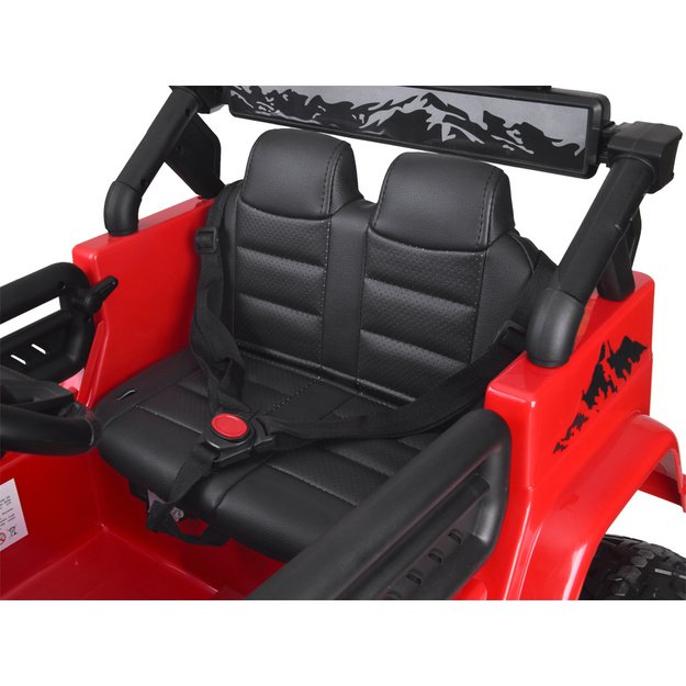 Vienvietis elektrinis džipas Toyota FJ Cruiser, raudonas