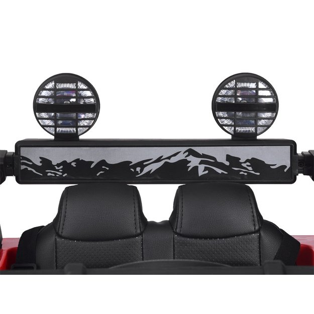 Vienvietis elektrinis džipas Toyota FJ Cruiser, raudonas