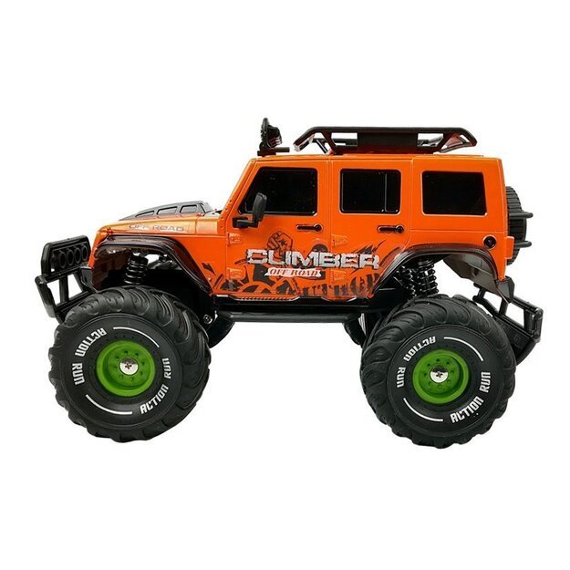 Nuotoliniu būdu valdomas Off-road Jeep, oranžinis