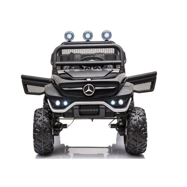 Vaikiškas vienvietis elektromobilis Mercedes Benz Unimog S, juodas