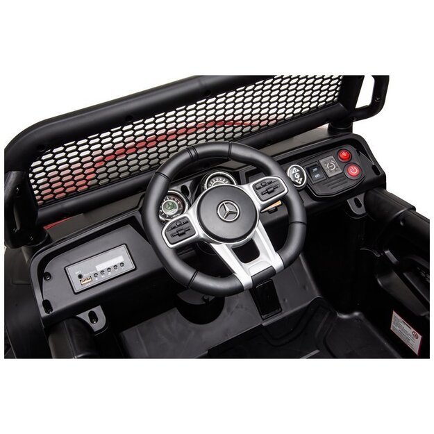 Vaikiškas vienvietis elektromobilis Mercedes Benz Unimog S, juodas