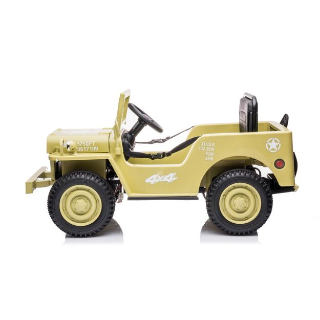 Vienvietis elektromobilis džipas JH-103 Khaki 4x4