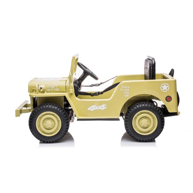 Vienvietis elektromobilis džipas JH-103 Khaki 4x4
