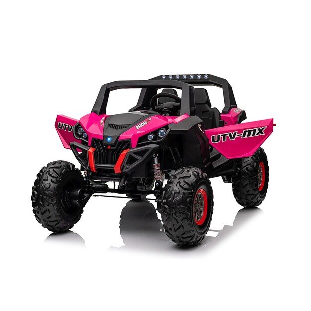 Dvivietis elektromobilis 4x4 bagis SuperStar Buggy, rožinis