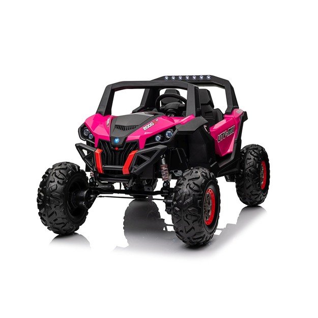 Dvivietis elektromobilis 4x4 bagis SuperStar Buggy, rožinis