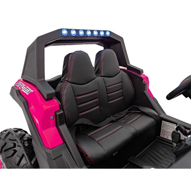 Dvivietis elektromobilis 4x4 bagis SuperStar Buggy, rožinis