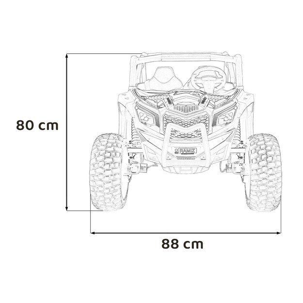 Dvivietis elektromobilis 4x4 bagis SuperStar Buggy, rožinis