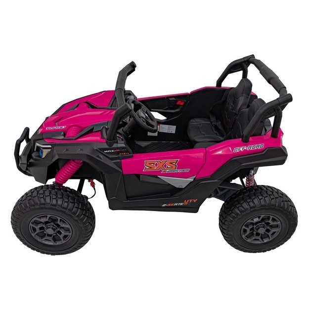Dvivietis elektromobilis 4x4 bagis SuperStar Buggy, rožinis