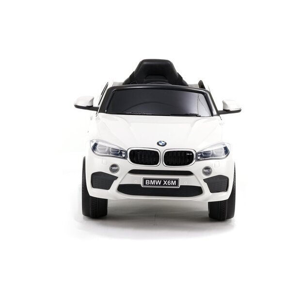 Vaikiškas vienvietis elektromobilis BMW X6, baltas