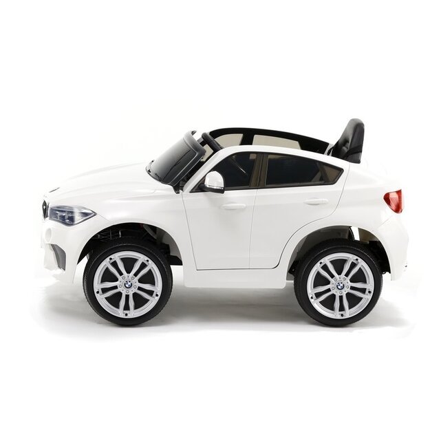 Vaikiškas vienvietis elektromobilis BMW X6, baltas