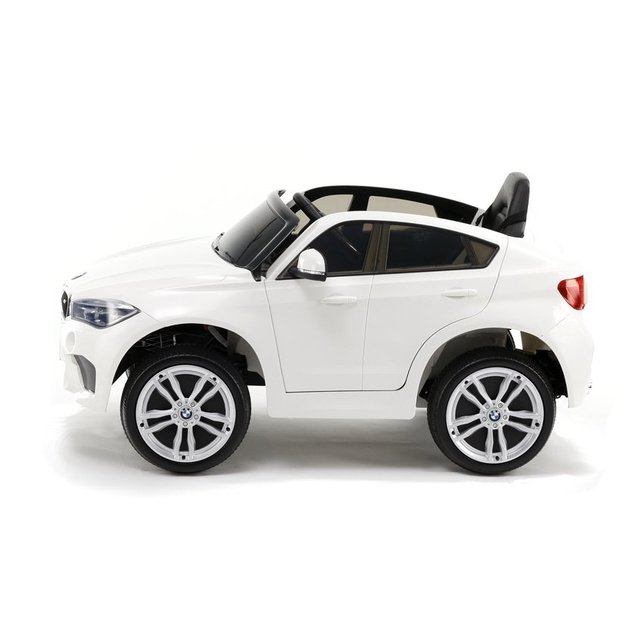 Vaikiškas vienvietis elektromobilis BMW X6, baltas