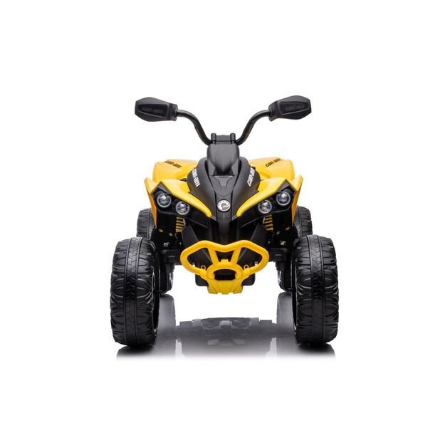 Vienvietis elektrinis keturratis Can-am, geltonas